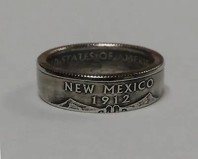  Sealed  NEW MEXICO US STATE QUARTER Handmade Coin Ring Or Pendant Size 4-14 • $14.99