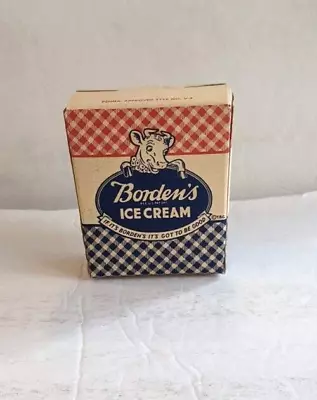 1940's Bordens Elsie The Cow Half Pint Ice Cream Cardboard Container Unused Vg • $9.99