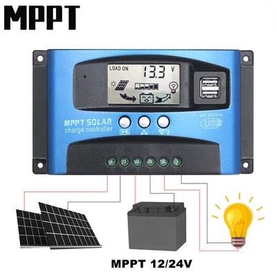 £17.48 • Buy MPPT PWM 30/60/100A  Solar Panel Regulator Battery Charge Controller 12V/24V LCD