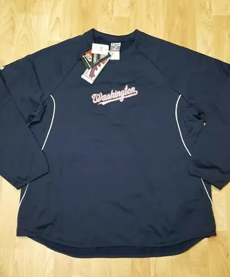 Majestic Men's XL Thermabase MLB Washington Nationals Navy L/S Shirt NWTs  • $28