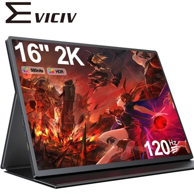 $289.99 • Buy 2K 120Hz 16  Portable Monitor 2560*1600 400Nits Gaming Freesync HDMI Dual USB C 