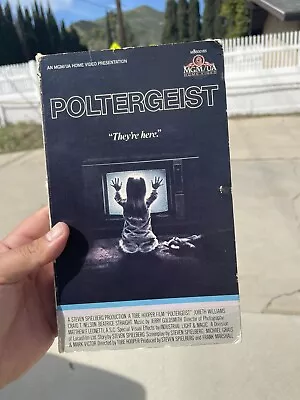 Vintage Poltergeist MGM / UA VHS Early Big Box Side Open Spielberg 1982 • $18