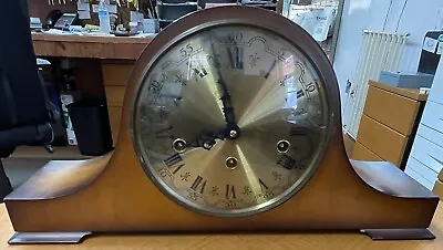 Tradition Humpback W. Haid Triple Chime Mantel Clock. W. Germany 1050-020 • $300