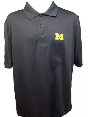New Michigan Wolverines Mens Sizes M-L-XL-2XL Navy Polyester Polo Shirt $40 • $12.42