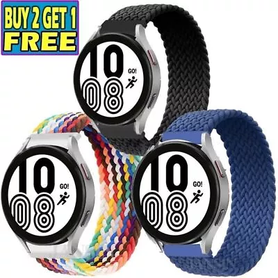 Sport 20mm Watch Band Nylon Loop Strap For Samsung Galaxy Watch 4 40/44 42/46mm • $10.99