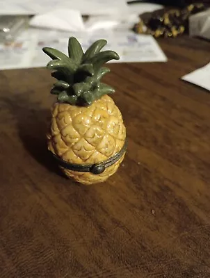 Pineapple With Pineapple Slice Trinket PHB Box By Midwest Of Cannon Falls • $30