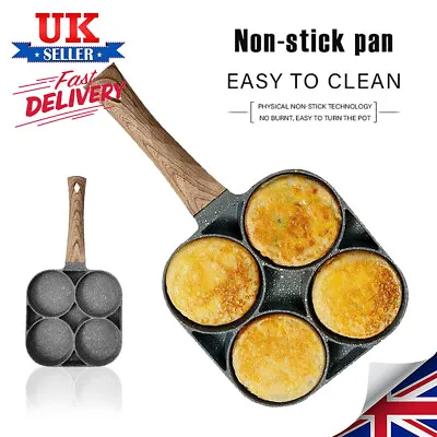 Egg Omelette Pan 4-Cup Nonstick Frying Pan For Breakfast Pancake Bacon Burgers • £9.54