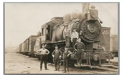 RPPC Railroad Train Yard Locomotive Crew BALTIMORE MD Real Photo Postcard • $49.99