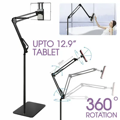 Adjustable Hands Free Floor Stand Holder For Tablet Smart Phone Up To 12.9 Inch • $25.79