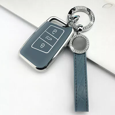 Bling Diamond TPU Car Key Case For Volkswagen VW Golf Jetta Passat CC Skoda BB • $25.50