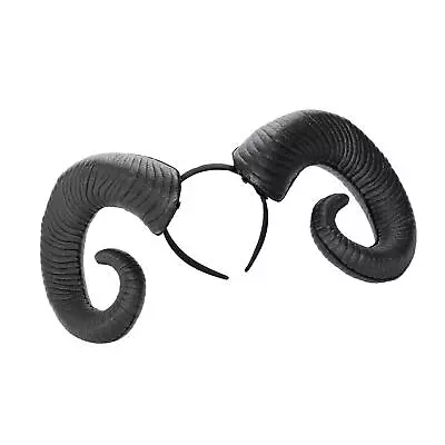 Headband Hair Band Goat Horn Big RAM Horns Costume For Cosplay Women Men • $25.12