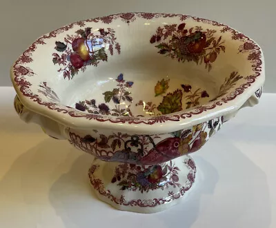 Vintage Mason’s Ironstone Fruit Basket England Pedestal Bowl • $59.95