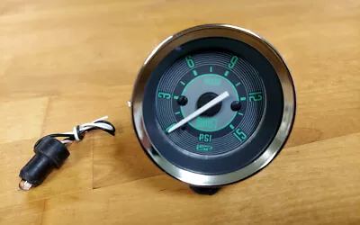 $60 • Buy Vw Isp West Vintage Series Green Turbo Boost Gauge 15 Psi Bug Bus Ghia Type 3