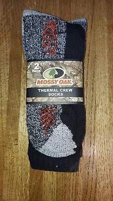 Mossy Oak Thermal Crew Socks - 2 Pair - Shoe Size 6-12 • $11.29