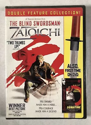 The Blind Swordsman: Zatoichi/Sonatine DVD 2004 2-Disc Set Double Feature New • $24.95