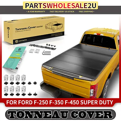 6'9  Hard Quad Fold Tonneau Cover W/Auto Locking For Ford F-250 Super Duty 17-23 • $531.99