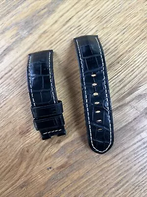 Genuine Panerai XL Black Crocodile Strap; For Deployant Buckle; Good Condition • £49.95