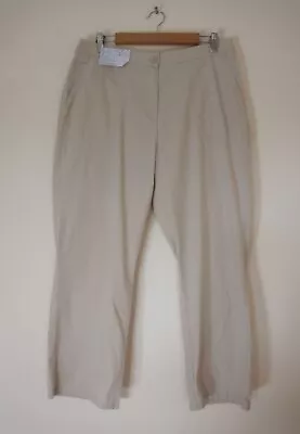 £7 • Buy M&S Classic Size 16 Short Light Khaki Cotton Trousers. Relaxed Straight Leg.