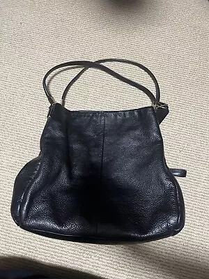 Coach Madison Phoebe Black Leather Handbag Gold Hardware • $100