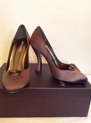 £40 • Buy Kurt Geiger Hazel Taupe Satin  Bow Trim Court Shoes Size 3.5/36 Cost £139 