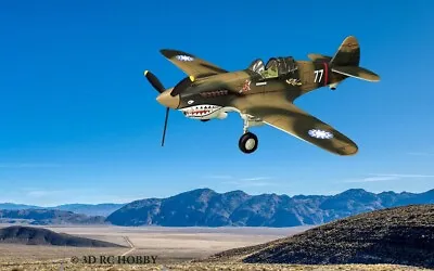Curtiss P-40E Warhawk 66  RC Airplane Laser Cut Balsa Ply Short Kit W/ Plans • $384.99