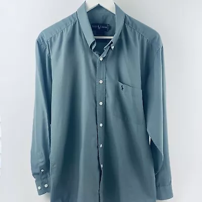 Ralph Lauren Men's Shirt Size Large Green Long Sleeve  Casual • $24.81