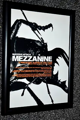 MASSIVE ATTACK Band Framed A4 1998 Mezzanine ALBUM Original Promo ART Poster • £13.99