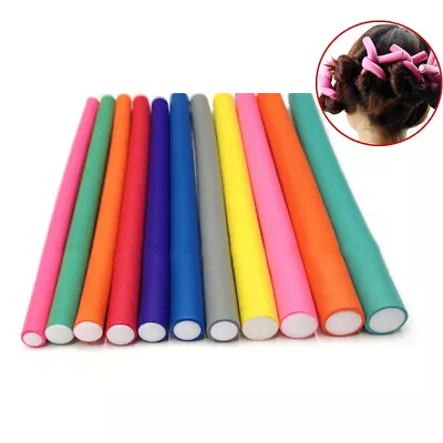 Hair Curler Magic Air Hair Roller Curling Sticks Foam Soft Twist Flexi Rods Hair • $9.99