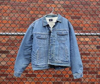 Mens Wrangler Sherpa Lined Denim Jacket (fits Like Medium) • $25