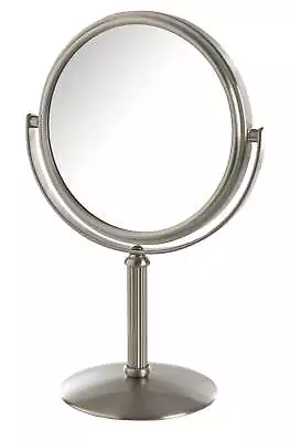 Jerdon 5 Inch Diameter Table Top Mirror 5X-1X Magnification Nickel Finish • $18.36