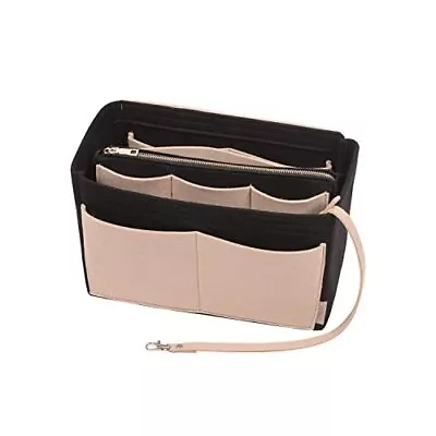 Purse Organizer Insert Felt Bag Organizer With Metal Zipper Handbag & Tote ... • $38.43