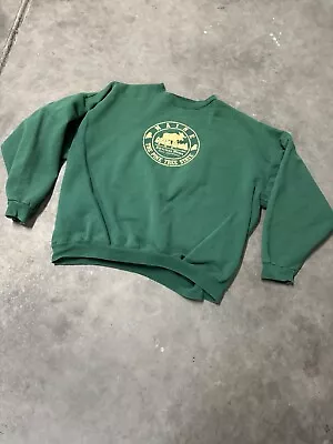 Vintage 2004 Maine Moose Nature Green Crewneck Sweater • $30