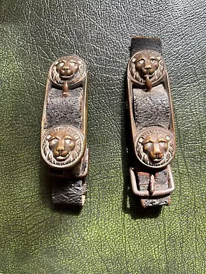 Napoleonic Wars British Sword Belt Double Lion Head Buckles - Pair - Original • £100