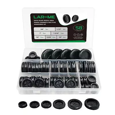 58pcs Rubber Grommets For Wiring 6 Size 5/8  13/16  7/8  1  13/16  11/2  Drill H • $14.71