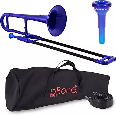 Pinstrument Plastic Kids Mini Trombone - Mouthpiece And Carrying Bag- Eb Authent • $186.99