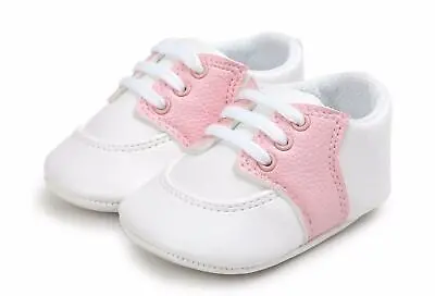 $15.99 • Buy Baby Girl Pink And White Oxford Saddle Shoes | Baby Boy Saddle Shoes | Baby Boy 