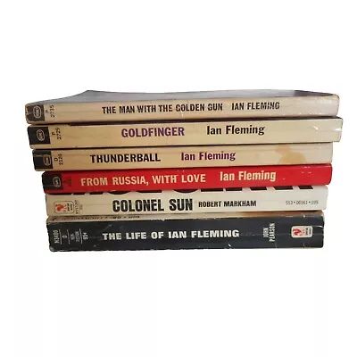 Lot Of 6 1960s James Bond 007 Classic Vintage Ian Fleming Books Signet Bantam • $54.99