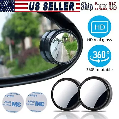 2X Blind Spot Mirror Auto 360Ã‚Â° Wide Angle Convex Rear Side View Car Truck SUV • $4.50