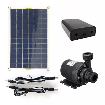 50W 800L/H DC 12V Waterfall Fountain Garden Pond Decor Solar Water Pump Kits • £30.43