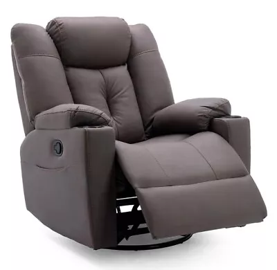 Afton Fabric Recliner Rocking Swivel Gaming Cinema Lounge Sofa Chair • £319