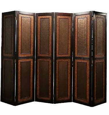 Modern 6 Panel Freestanding Room Divider Wall  Folding Oriental Privacy Screen • $344.97