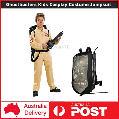 Ghostbusters Kids Cosplay Costume Jumpsuit Outfits Backpack Xmas Costume AU Gift • $18.50