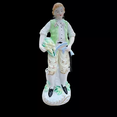 Vintage Moriyama 10  Victorian Farmer Man Porcelain 10  Figure Occupied Japan • $19.99