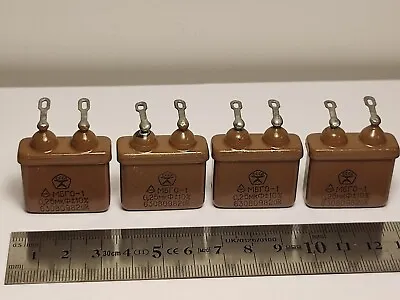 0.25uF 630V LOT OF 4 RUSSIAN PAPER PIO AUDIO CAPACITORS MBGO MBGO-1 МБГО-1 • $8