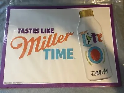 Miller Lite J Balvin Metal Tin Tacker Sign 24”x 17” -Brand New 🍺🔥 • $9.99