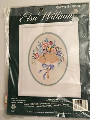 Elsa Williams Crewel Embroidery Kit  Fanfare  9  X 12  Oval (without Mat) #00387 • $8.50