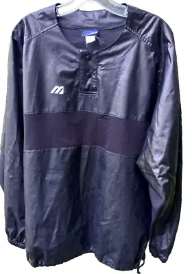 Large Mizuno Men's Sports Rain Windbreaker Black Mesh Poly Coated Retro Vented • $17.76
