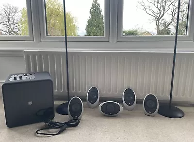 KEF HTS-1001.2  5x Egg Speaker Set With 2 Stands • £85