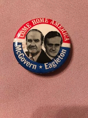 McGovern Eagleton Political Campaign Pinback Button • $3