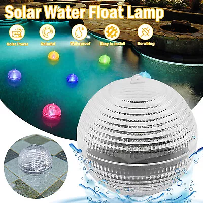 1-4x Floating LED Solar Powered Lights Garden Pond Pool Landscape Lamps • £6.99